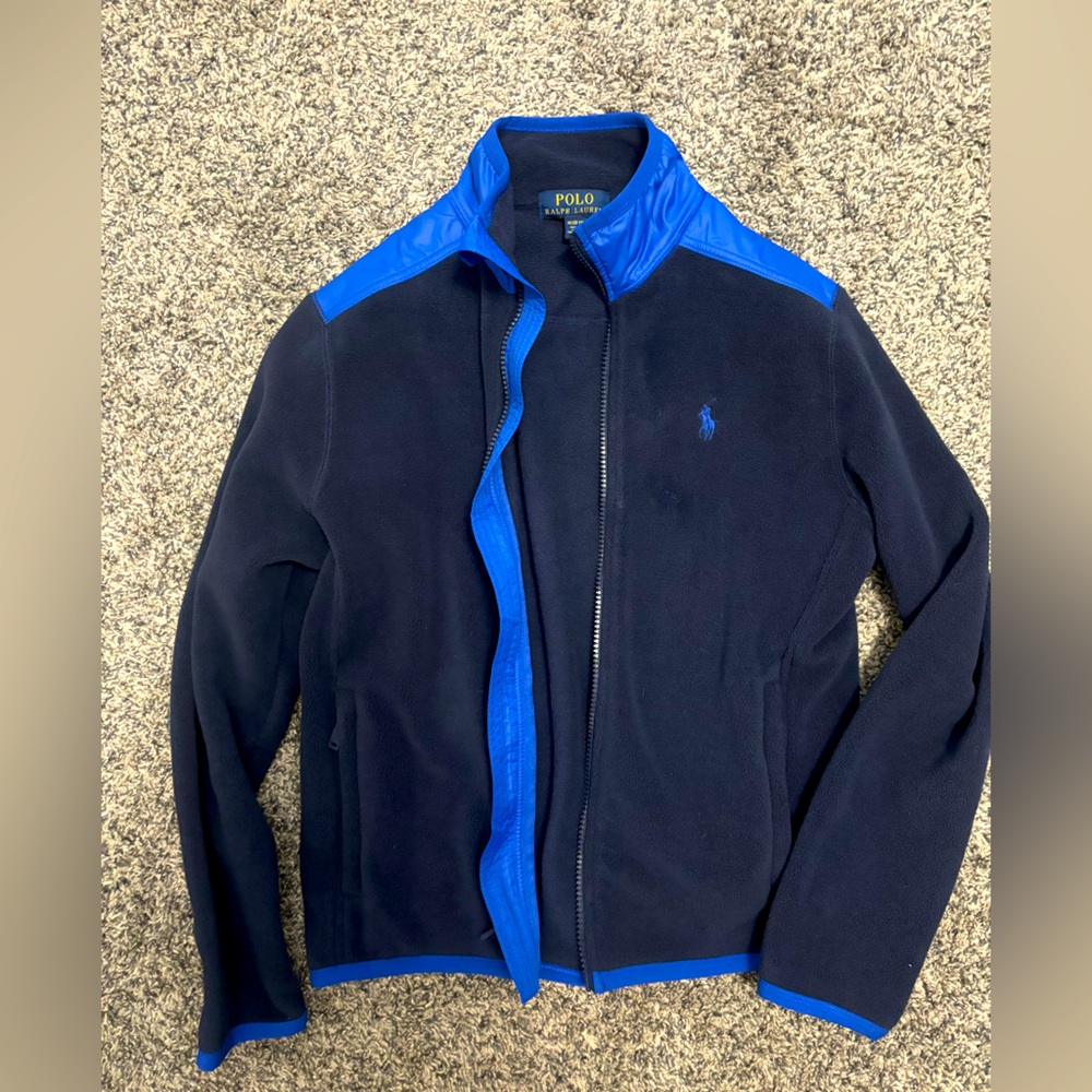 Big boys Ralph Lauren Polo fleece jacket in excellent condition! No rips/tears.